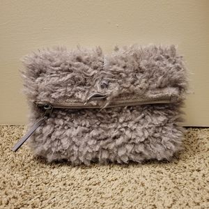 Fuzzy Purple Wristlet